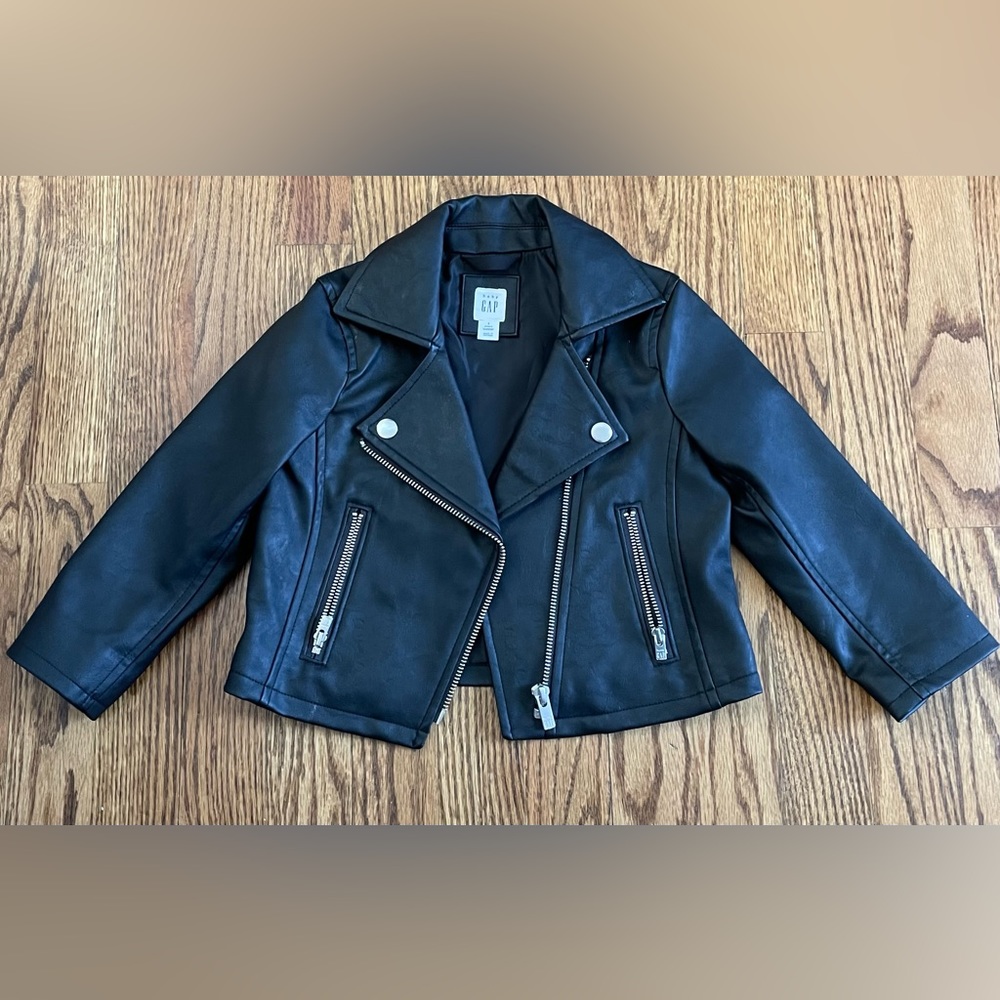 LIKE NEW 2T Baby Gap Vegan Leather Jacket